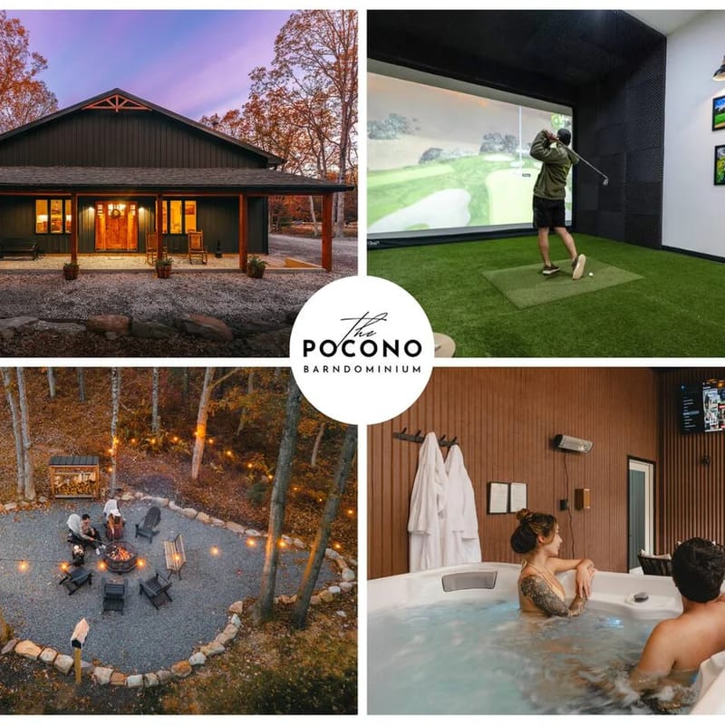 Luxe Barndo, Golf Simulator, Hot Tub, Pet-Friendly